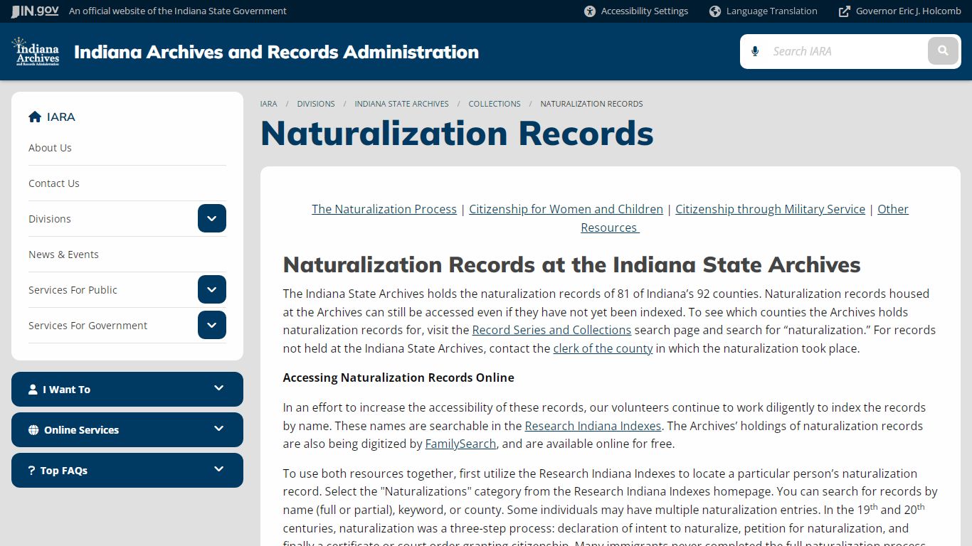 Naturalization Records - IARA